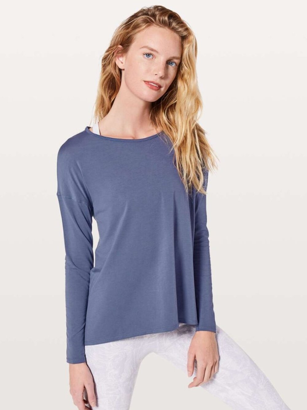 Lululemon Back Into It Long Sleeve in Moody Blues